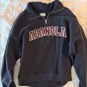 Varsity Relaxed Funnel Neck Zip Up